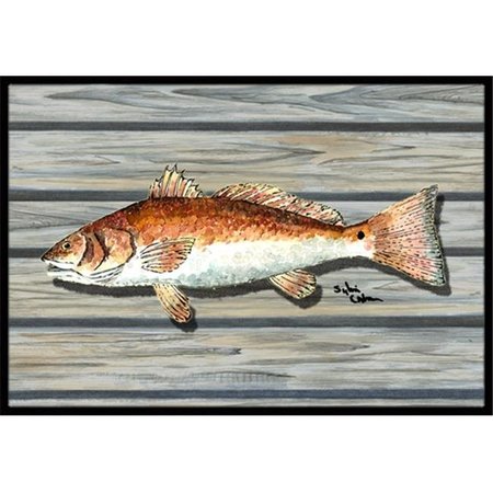 CAROLINES TREASURES Carolines Treasures 8489-MAT Fish Red Fish Indoor Or Outdoor Mat - 18 x 27 in. 8489-MAT